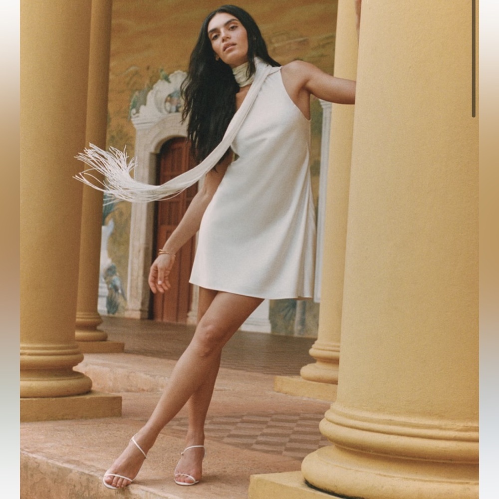 Abercrombie & Fitch One Shoulder White Dress